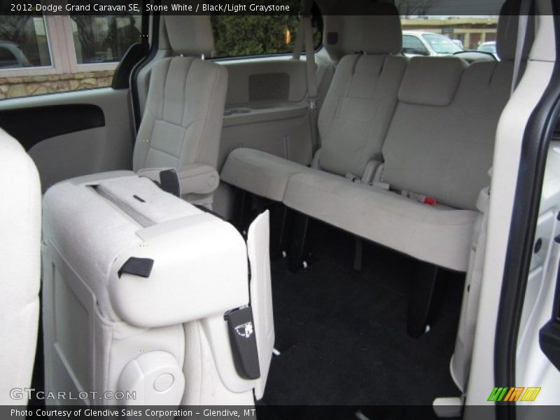 Stone White / Black/Light Graystone 2012 Dodge Grand Caravan SE