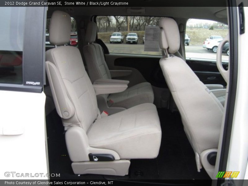 Stone White / Black/Light Graystone 2012 Dodge Grand Caravan SE