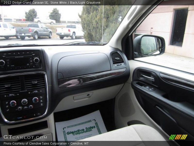 Stone White / Black/Light Graystone 2012 Dodge Grand Caravan SE