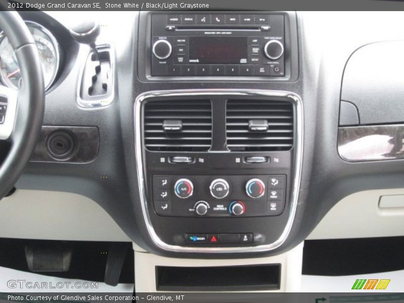 Stone White / Black/Light Graystone 2012 Dodge Grand Caravan SE