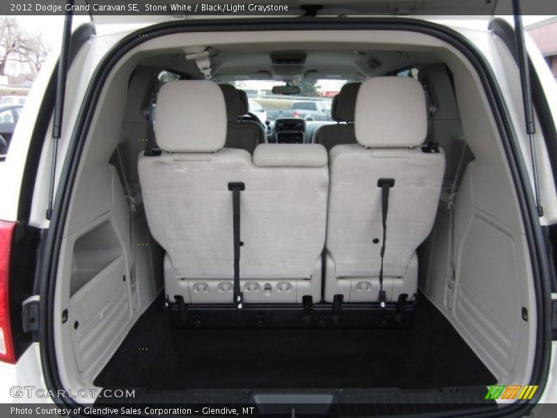 Stone White / Black/Light Graystone 2012 Dodge Grand Caravan SE