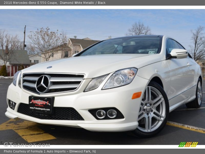 Diamond White Metallic / Black 2010 Mercedes-Benz E 550 Coupe