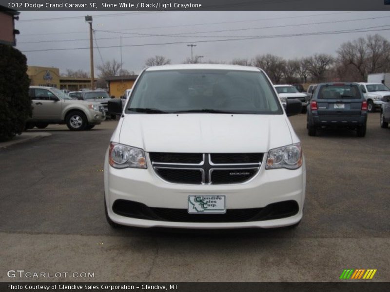 Stone White / Black/Light Graystone 2012 Dodge Grand Caravan SE