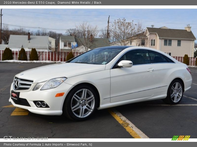 Diamond White Metallic / Black 2010 Mercedes-Benz E 550 Coupe