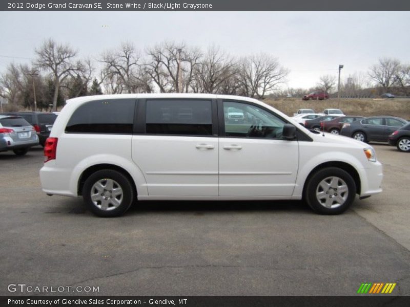 Stone White / Black/Light Graystone 2012 Dodge Grand Caravan SE