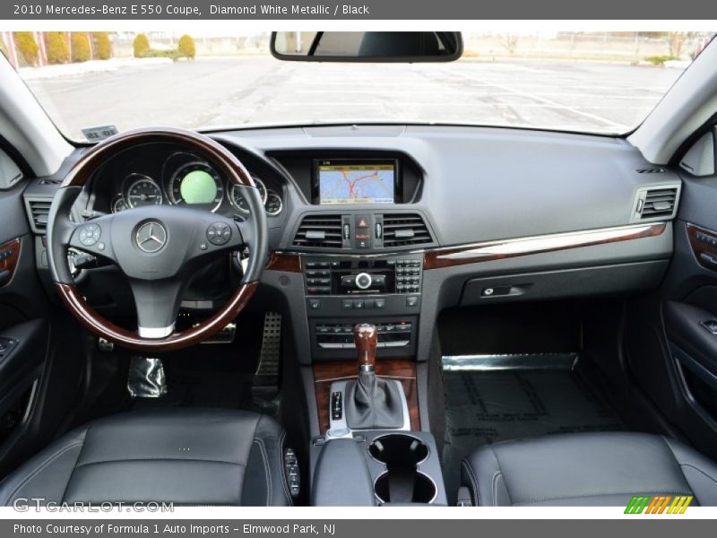 Diamond White Metallic / Black 2010 Mercedes-Benz E 550 Coupe