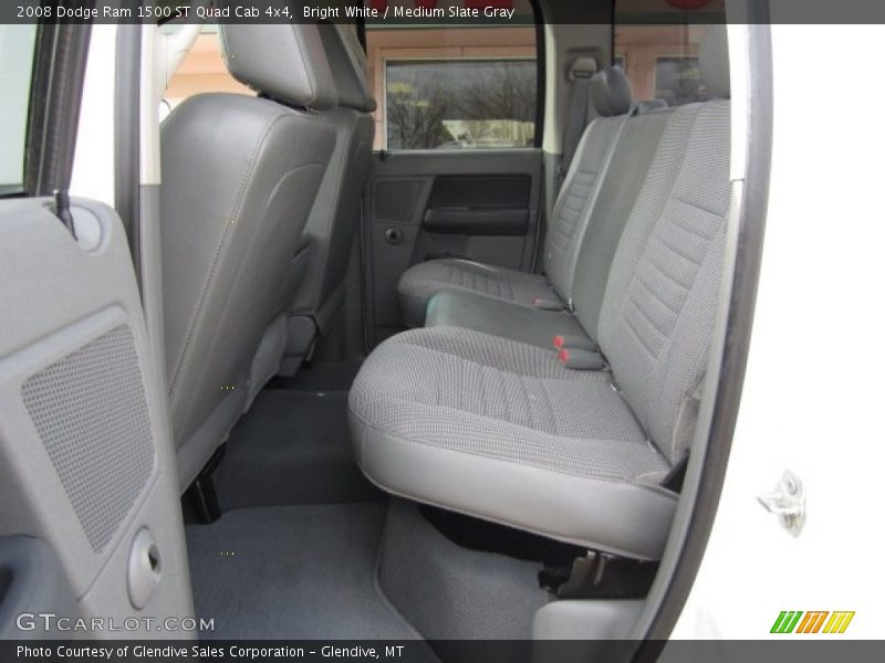 Bright White / Medium Slate Gray 2008 Dodge Ram 1500 ST Quad Cab 4x4