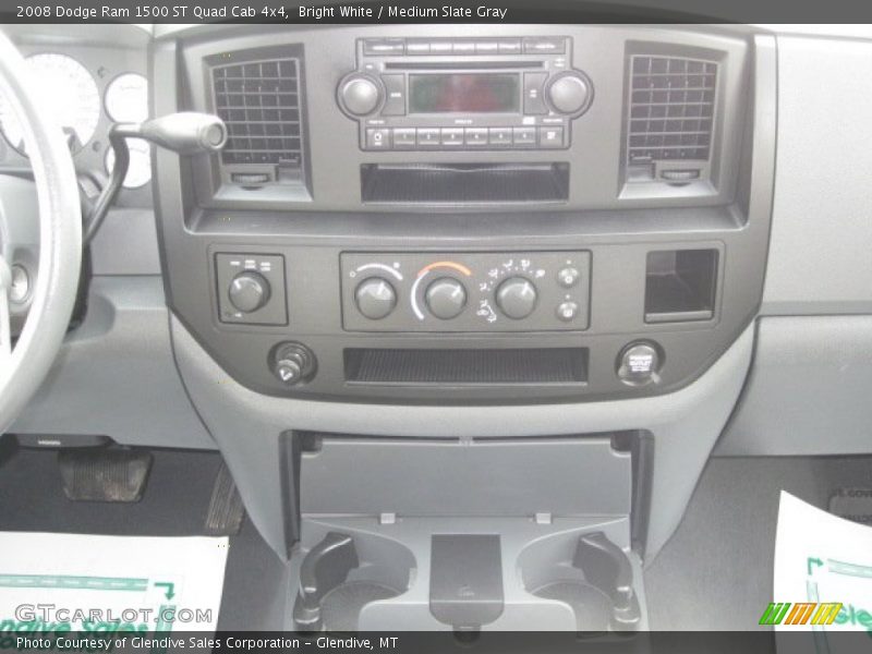 Bright White / Medium Slate Gray 2008 Dodge Ram 1500 ST Quad Cab 4x4