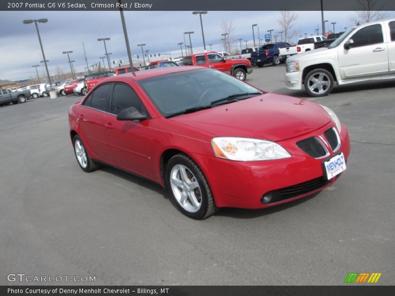 Crimson Red / Ebony 2007 Pontiac G6 V6 Sedan