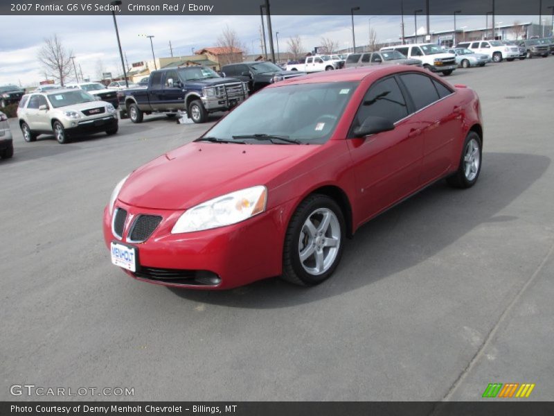 Crimson Red / Ebony 2007 Pontiac G6 V6 Sedan