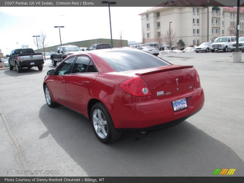 Crimson Red / Ebony 2007 Pontiac G6 V6 Sedan