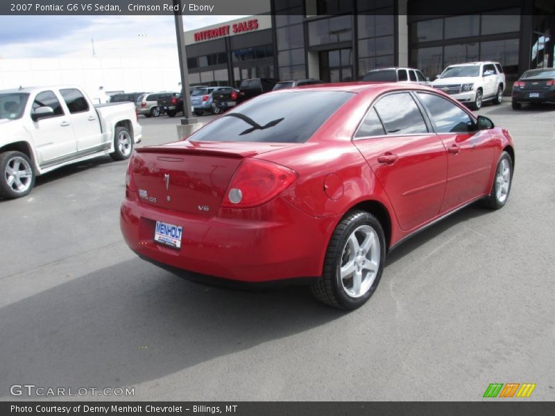 Crimson Red / Ebony 2007 Pontiac G6 V6 Sedan