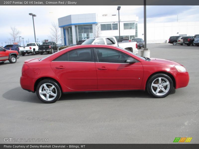 Crimson Red / Ebony 2007 Pontiac G6 V6 Sedan