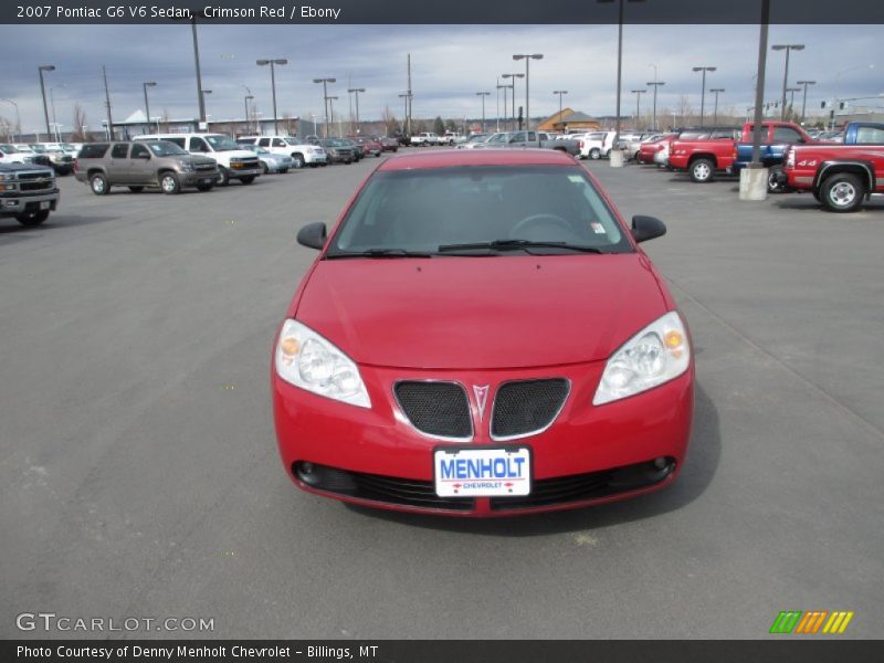 Crimson Red / Ebony 2007 Pontiac G6 V6 Sedan