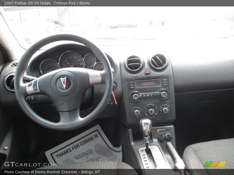 Crimson Red / Ebony 2007 Pontiac G6 V6 Sedan
