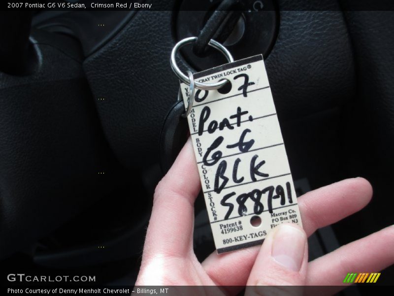 Crimson Red / Ebony 2007 Pontiac G6 V6 Sedan