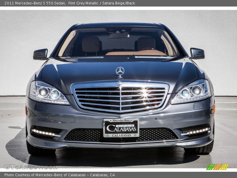 Flint Grey Metallic / Sahara Beige/Black 2011 Mercedes-Benz S 550 Sedan