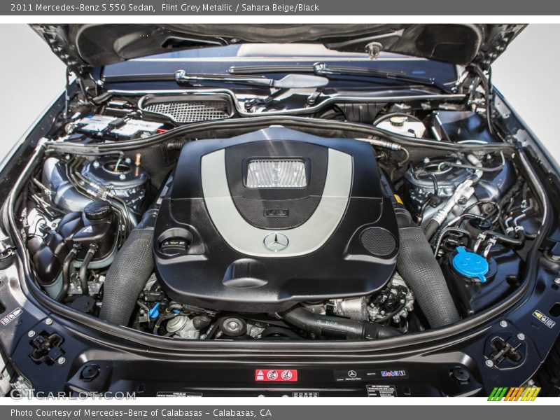 Flint Grey Metallic / Sahara Beige/Black 2011 Mercedes-Benz S 550 Sedan