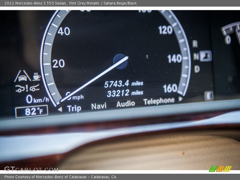 Flint Grey Metallic / Sahara Beige/Black 2011 Mercedes-Benz S 550 Sedan