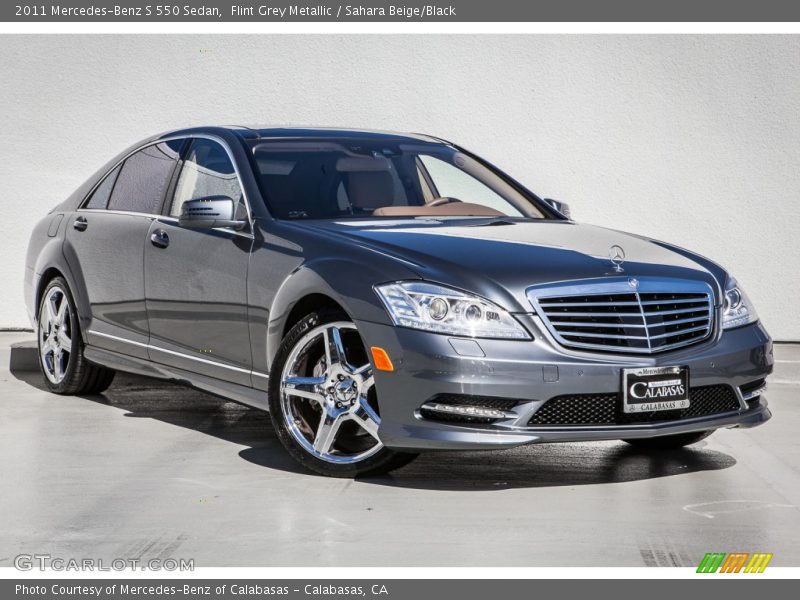 Flint Grey Metallic / Sahara Beige/Black 2011 Mercedes-Benz S 550 Sedan