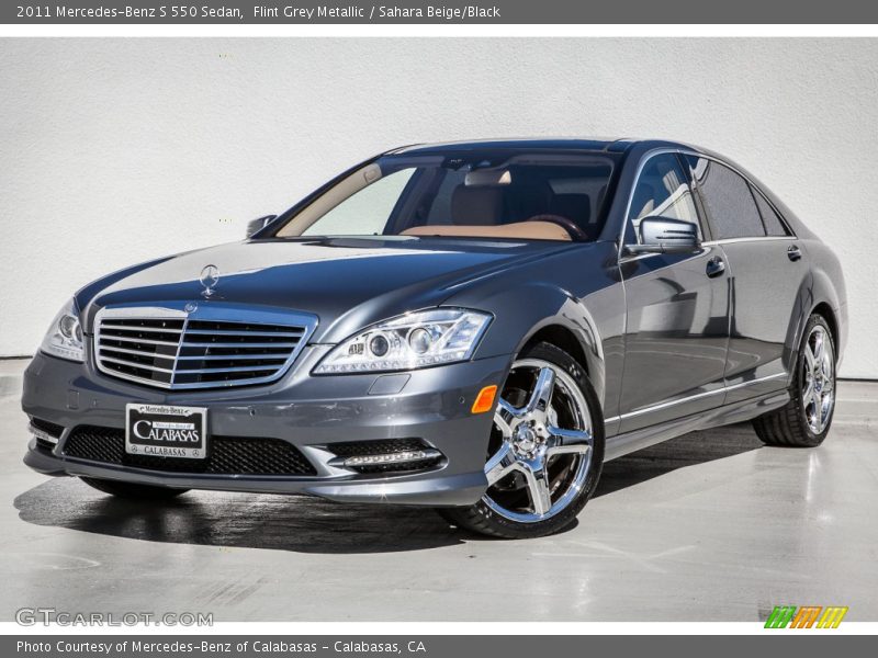 Flint Grey Metallic / Sahara Beige/Black 2011 Mercedes-Benz S 550 Sedan
