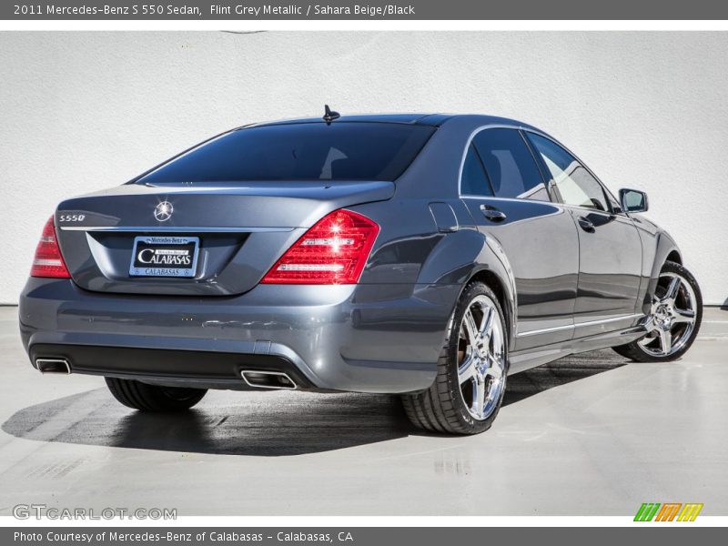 Flint Grey Metallic / Sahara Beige/Black 2011 Mercedes-Benz S 550 Sedan