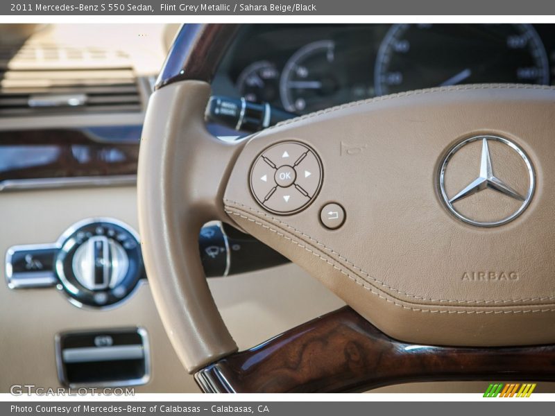Flint Grey Metallic / Sahara Beige/Black 2011 Mercedes-Benz S 550 Sedan