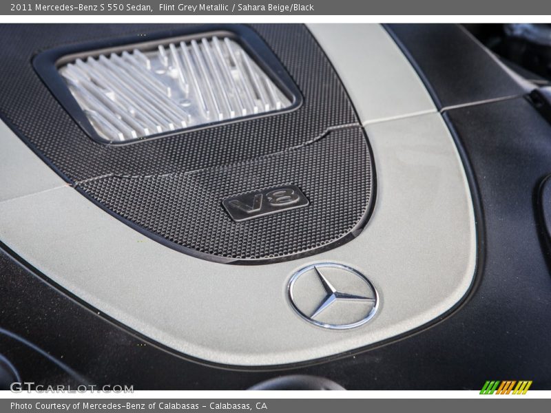 Flint Grey Metallic / Sahara Beige/Black 2011 Mercedes-Benz S 550 Sedan