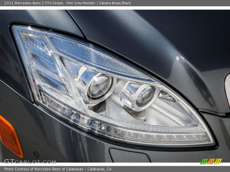 Flint Grey Metallic / Sahara Beige/Black 2011 Mercedes-Benz S 550 Sedan