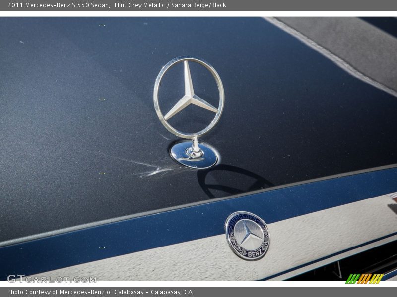 Flint Grey Metallic / Sahara Beige/Black 2011 Mercedes-Benz S 550 Sedan