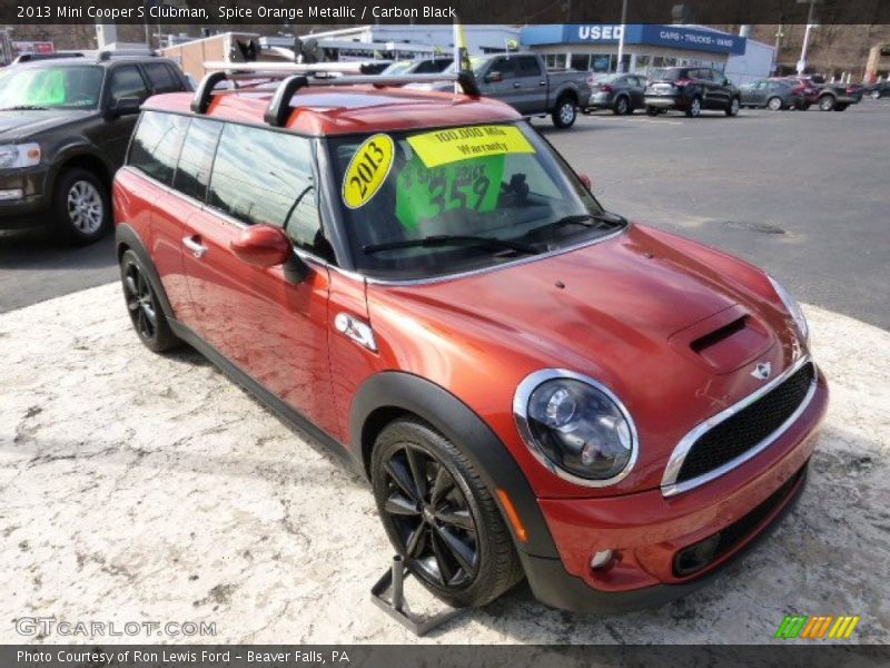 Spice Orange Metallic / Carbon Black 2013 Mini Cooper S Clubman
