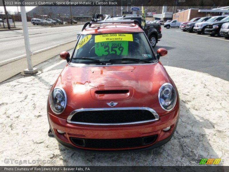 Spice Orange Metallic / Carbon Black 2013 Mini Cooper S Clubman