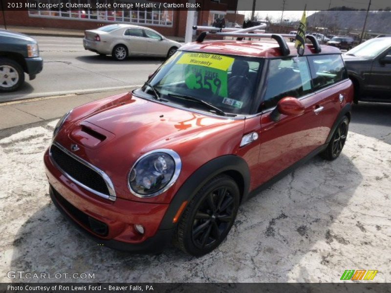 Spice Orange Metallic / Carbon Black 2013 Mini Cooper S Clubman