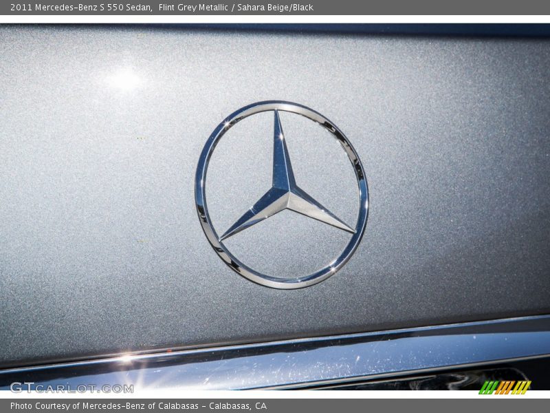 Flint Grey Metallic / Sahara Beige/Black 2011 Mercedes-Benz S 550 Sedan