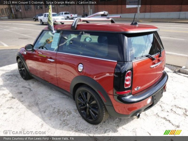 Spice Orange Metallic / Carbon Black 2013 Mini Cooper S Clubman