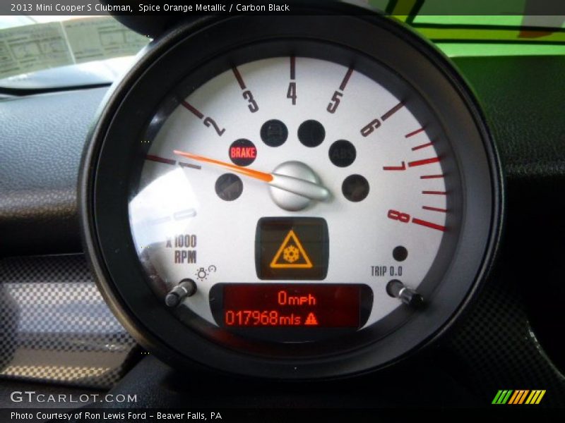 Spice Orange Metallic / Carbon Black 2013 Mini Cooper S Clubman
