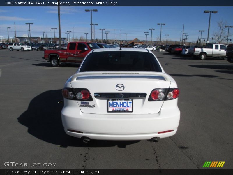 Performance White / Beige 2008 Mazda MAZDA6 i Touring Sedan