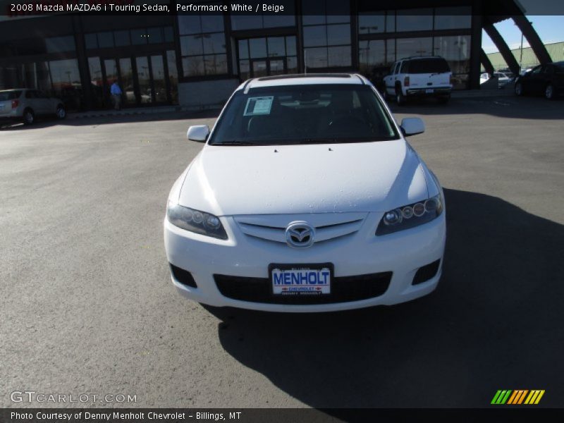Performance White / Beige 2008 Mazda MAZDA6 i Touring Sedan