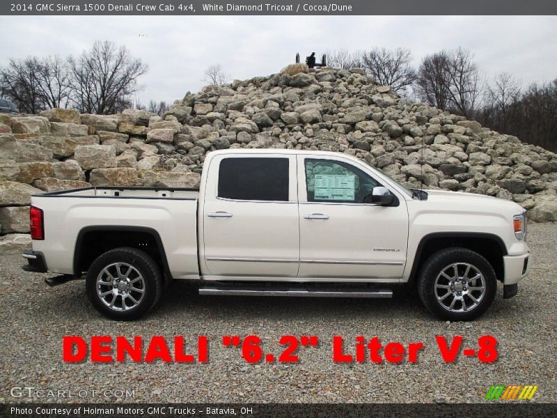 White Diamond Tricoat / Cocoa/Dune 2014 GMC Sierra 1500 Denali Crew Cab 4x4