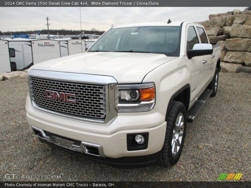 White Diamond Tricoat / Cocoa/Dune 2014 GMC Sierra 1500 Denali Crew Cab 4x4