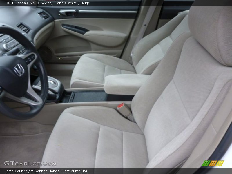 Taffeta White / Beige 2011 Honda Civic EX Sedan