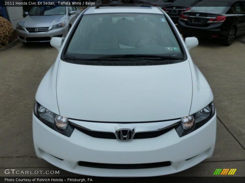 Taffeta White / Beige 2011 Honda Civic EX Sedan
