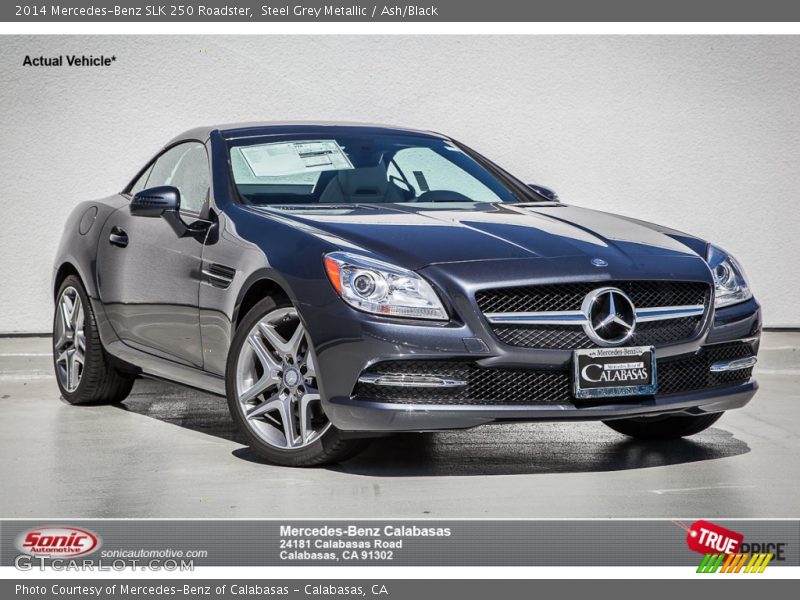 Steel Grey Metallic / Ash/Black 2014 Mercedes-Benz SLK 250 Roadster
