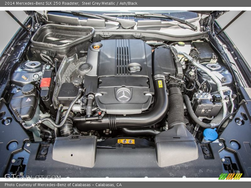 Steel Grey Metallic / Ash/Black 2014 Mercedes-Benz SLK 250 Roadster