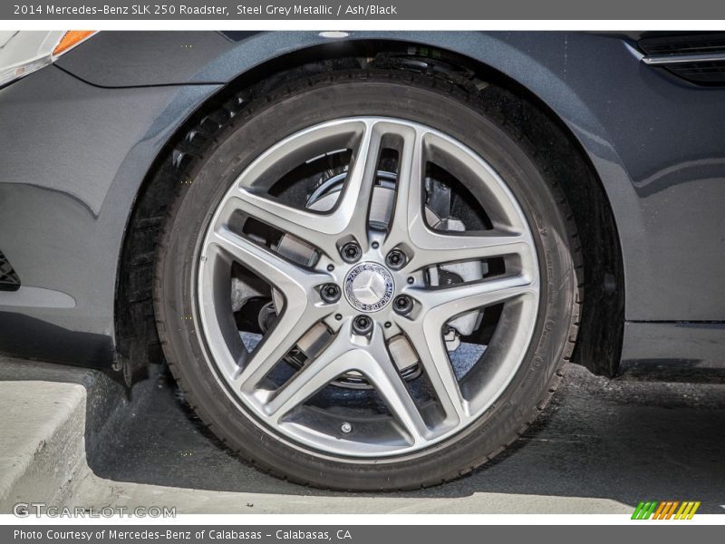 Steel Grey Metallic / Ash/Black 2014 Mercedes-Benz SLK 250 Roadster