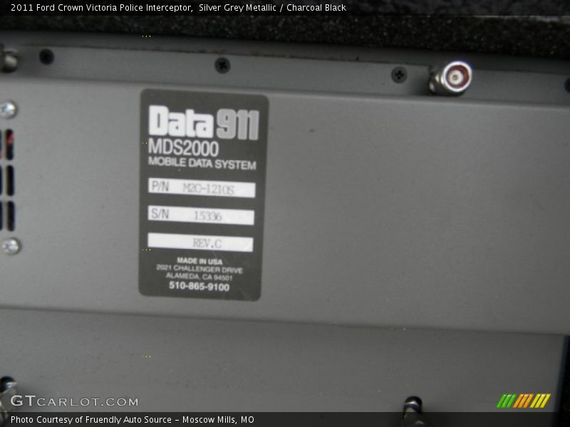 Silver Grey Metallic / Charcoal Black 2011 Ford Crown Victoria Police Interceptor
