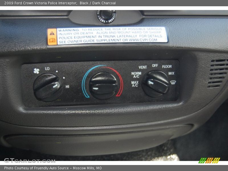 Black / Dark Charcoal 2009 Ford Crown Victoria Police Interceptor