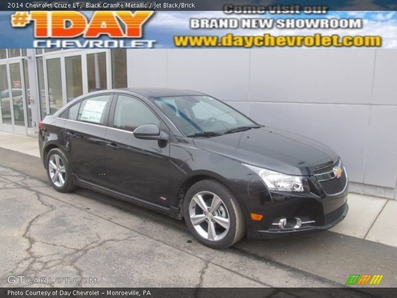 Black Granite Metallic / Jet Black/Brick 2014 Chevrolet Cruze LT