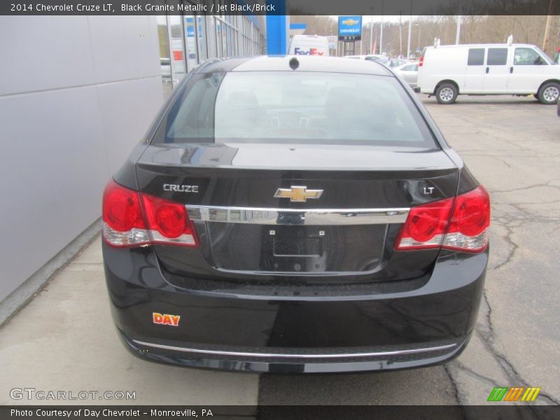Black Granite Metallic / Jet Black/Brick 2014 Chevrolet Cruze LT