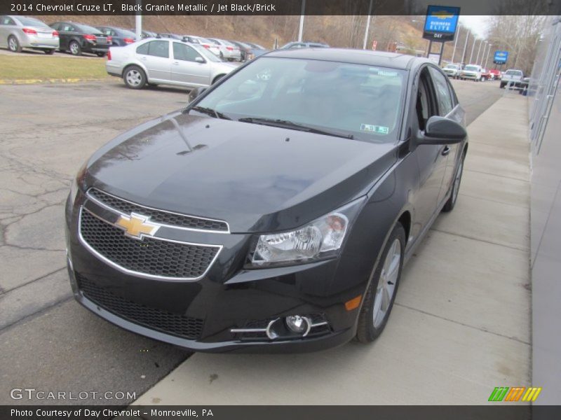 Black Granite Metallic / Jet Black/Brick 2014 Chevrolet Cruze LT